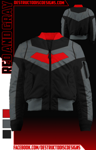 Red and Gray Bomber Jacket! [Limited]