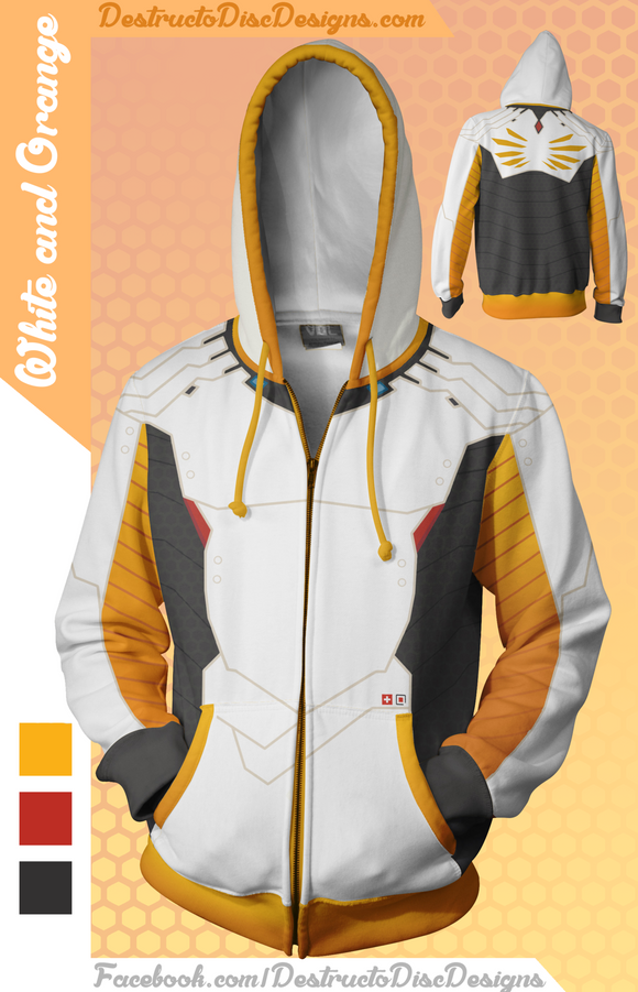 White and Orange Hoodie! [Limited]