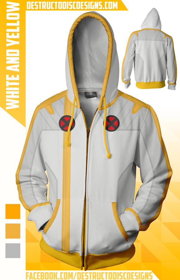 White and Yellow Hoodie [Preorder] [OLD SIZING]