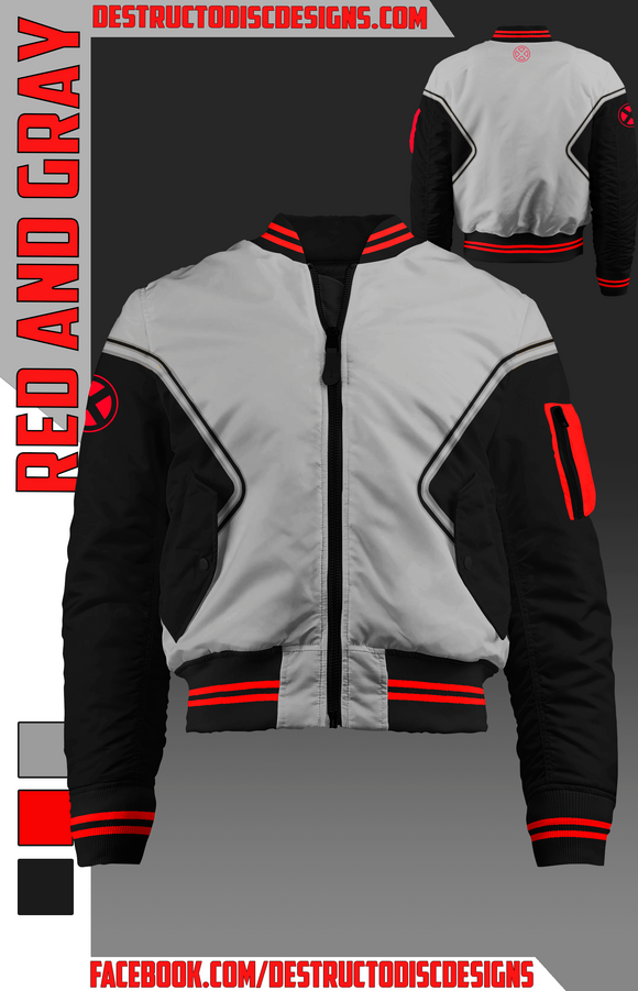 Red and Gray Bomber Jacket! [Limited]