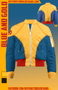 Blue and Gold Bomber Jacket![Limited]